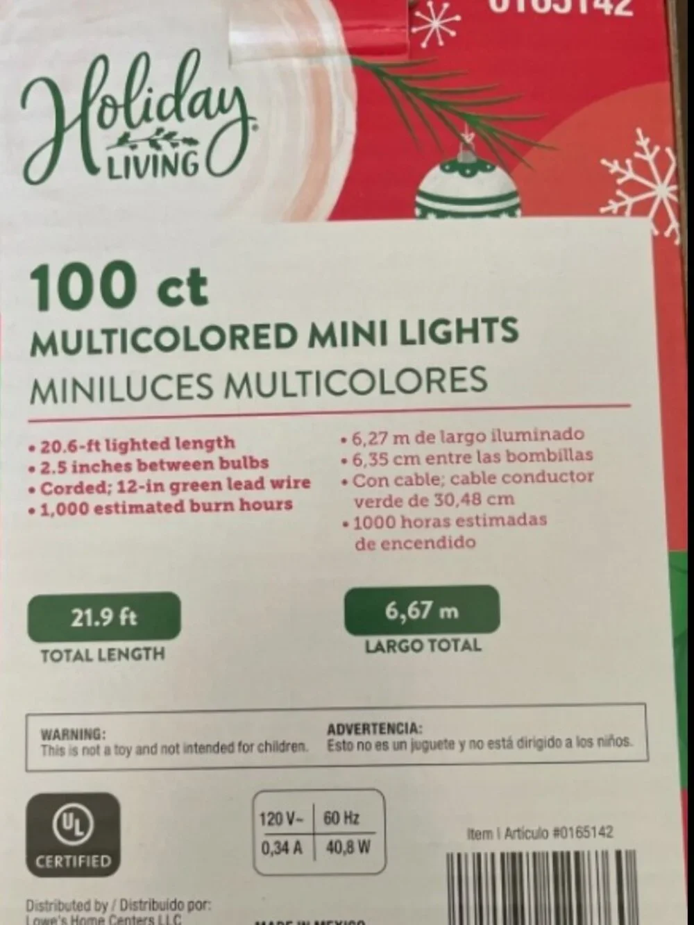Holiday Living 100ct Multi Color Mini String Lights Green Wire Christmas NEW